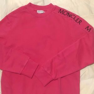Moncler Crewneck Sweater Pink Sleeve Logo Unisex S